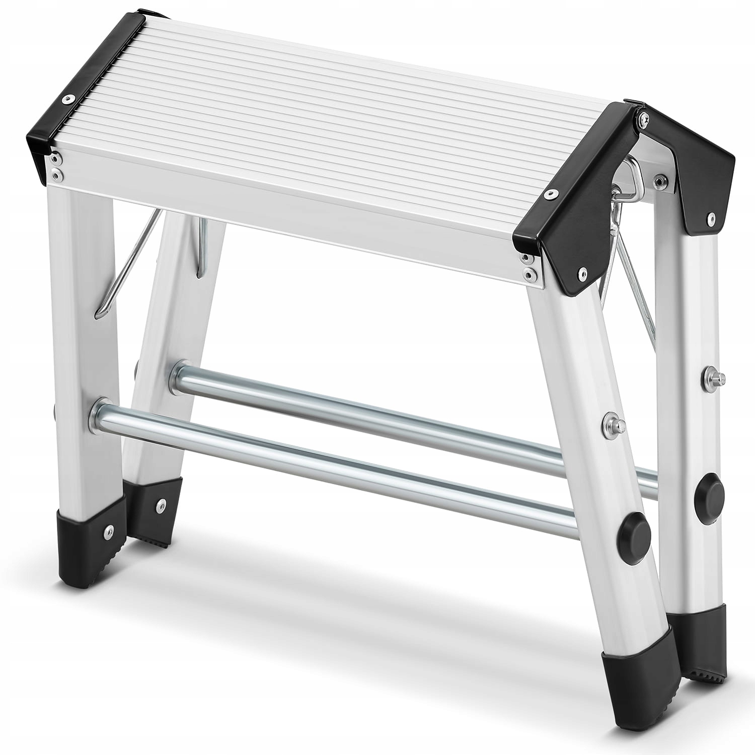 Drabina aluminiowa 2x2 domowa stołek taboret schodki podnóżek HIGHER ML-401 — 5