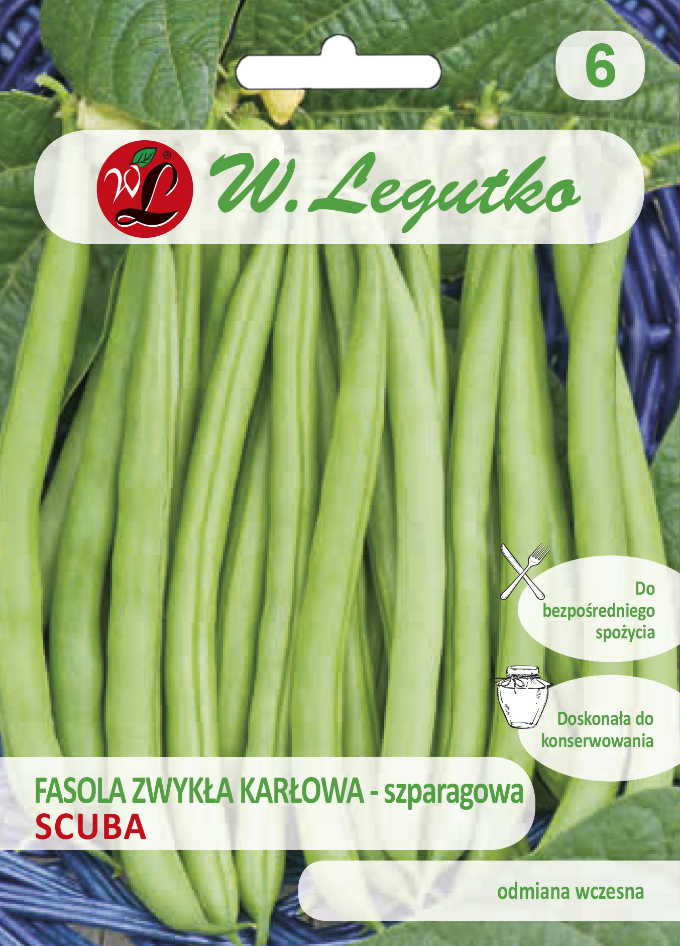 Nasiona Fasola szparagowa karłowa Scuba zielona