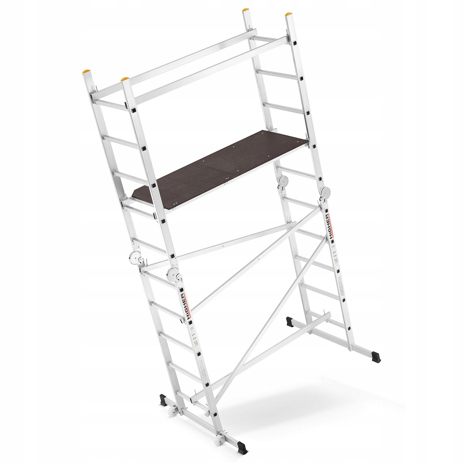 Rusztowanie aluminiowe drabinowe przegubowe jezdne HIGHER DR 2x5 4,0m 150kg — 9