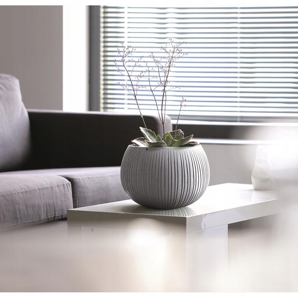 Doniczka kula Beton Bowl DKB150 z wkładem | Beton — 4