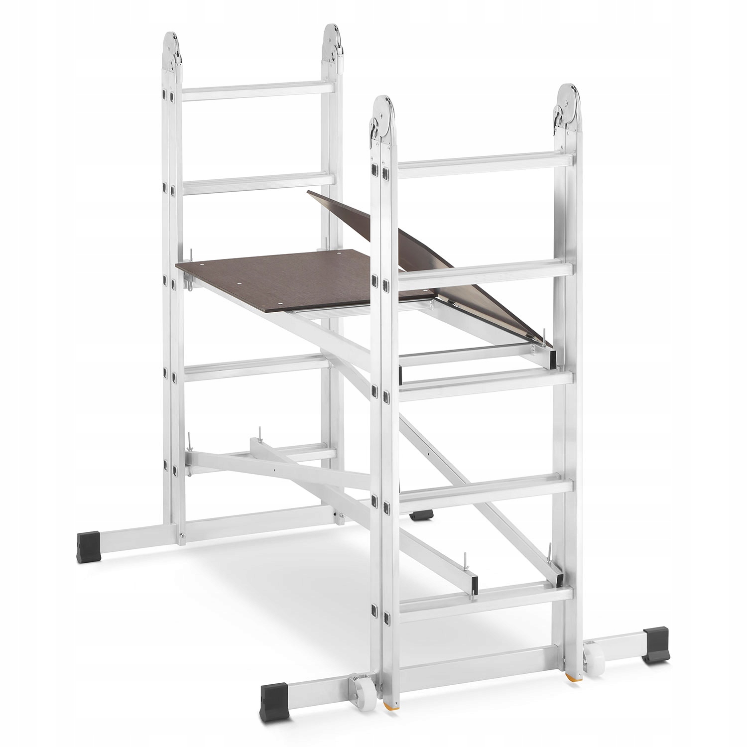 Rusztowanie aluminiowe drabinowe przegubowe jezdne HIGHER DR 2x5 4,0m 150kg — 4