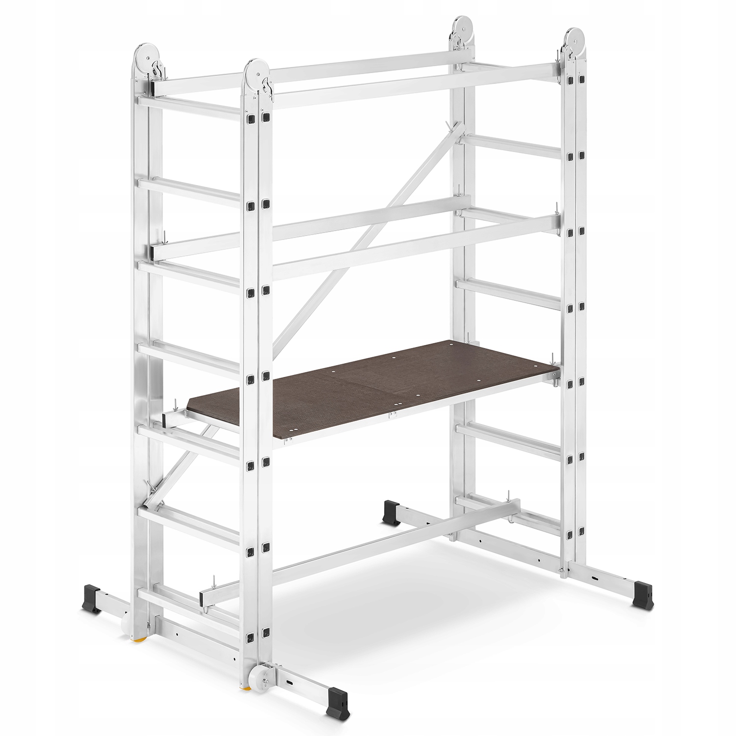 Rusztowanie aluminiowe drabinowe przegubowe jezdne HIGHER DR 2x7 4,0m 150kg — 5