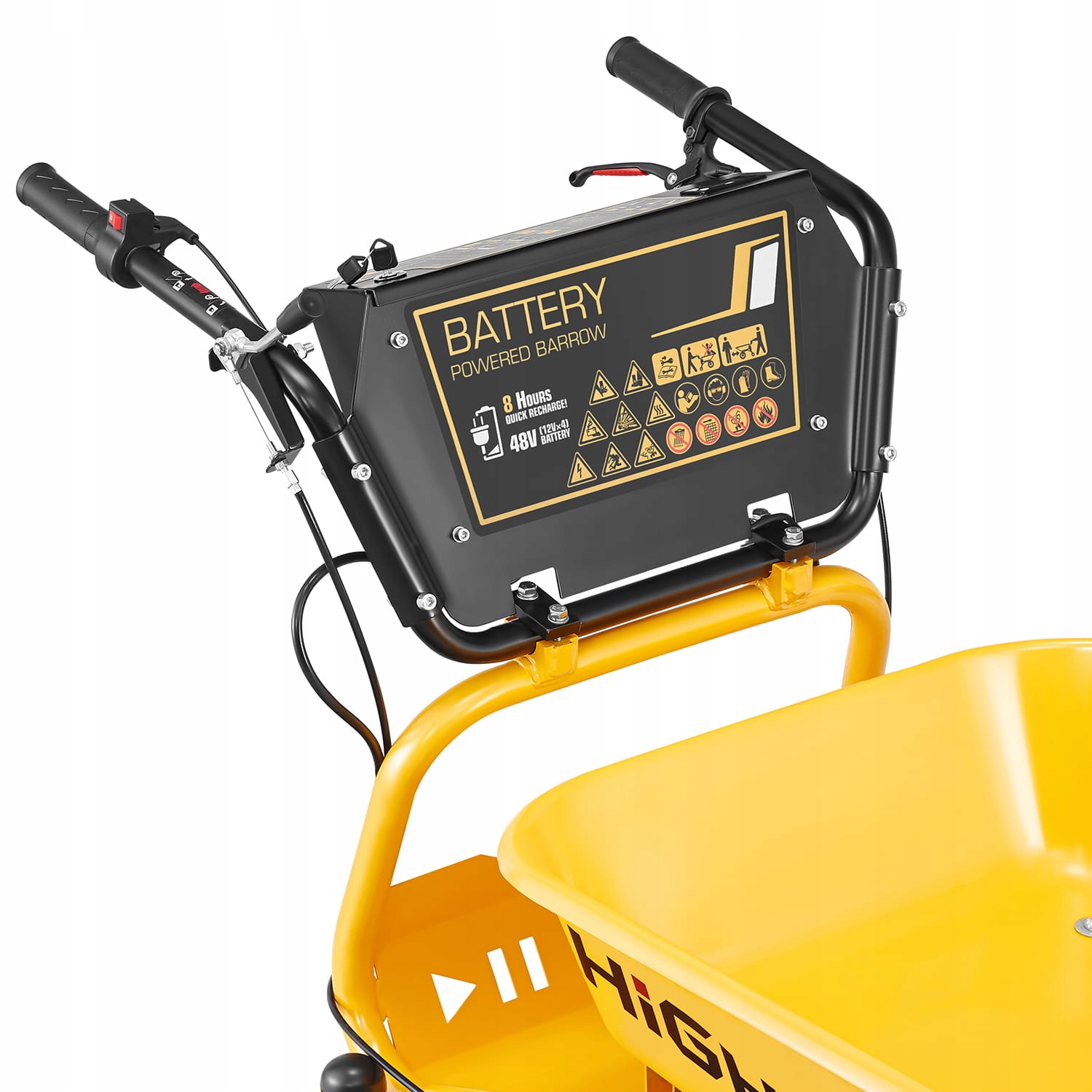 Taczka ogrodowa elektryczna budowlana wozidło HIGHER 500W 150kg 120L 48V — 15