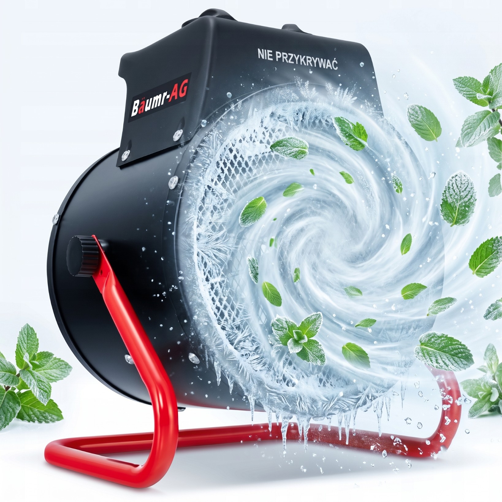 Nagrzewnica elektryczna BAUMR-AG 2,5kW 2500W dmuchawa farelka grzejnik — 12