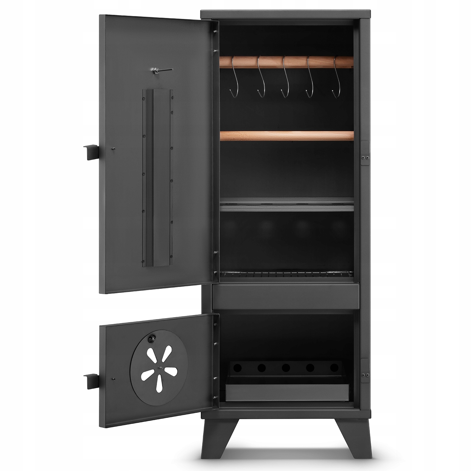 Wędzarnia ogrodowa STALOWA wędzarka spawana HIGHER 2w1 GRILL i WĘDZENIE — 3