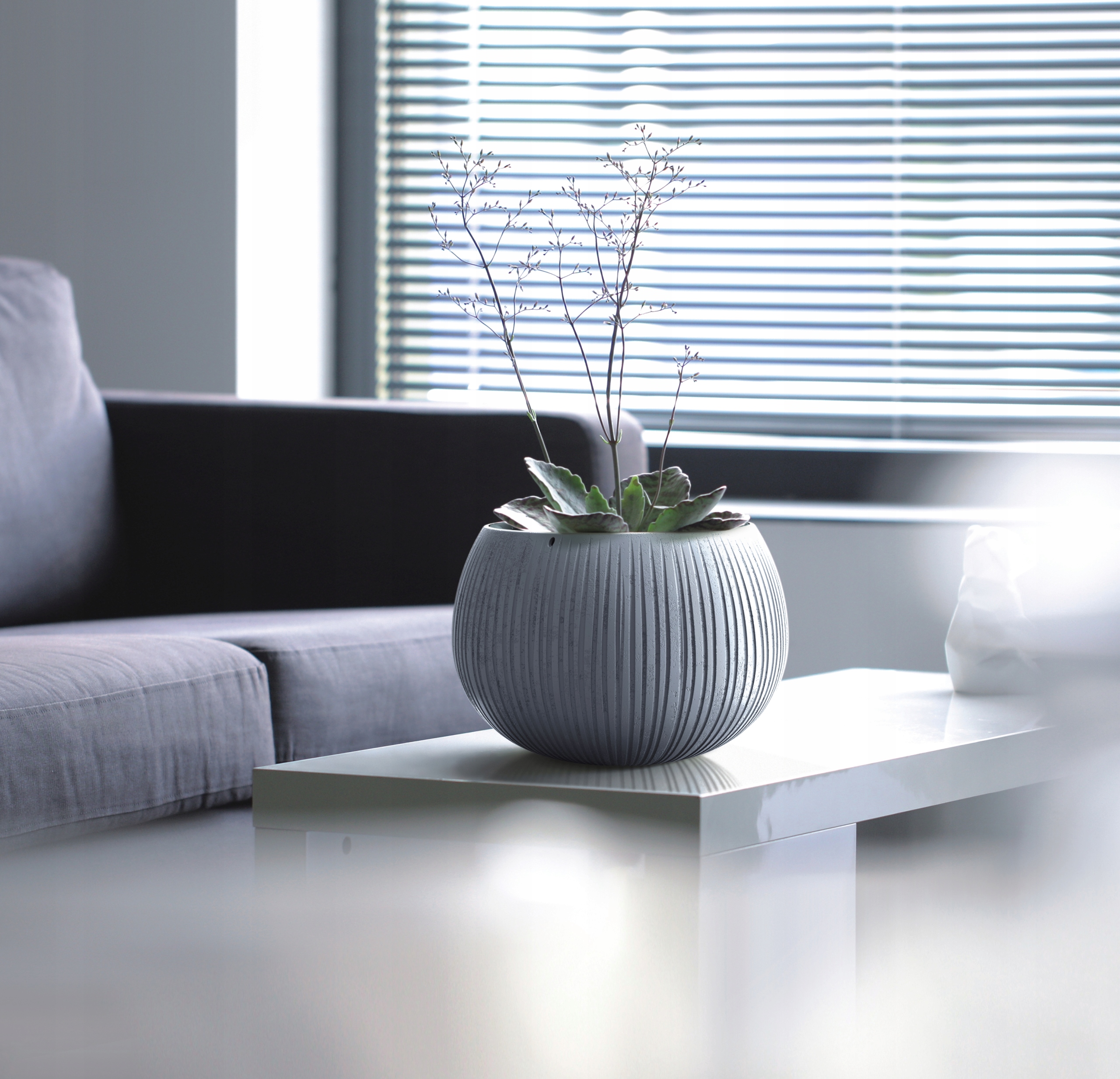 Doniczka kula Beton Bowl DKB290 z wkładem | Beton — 4