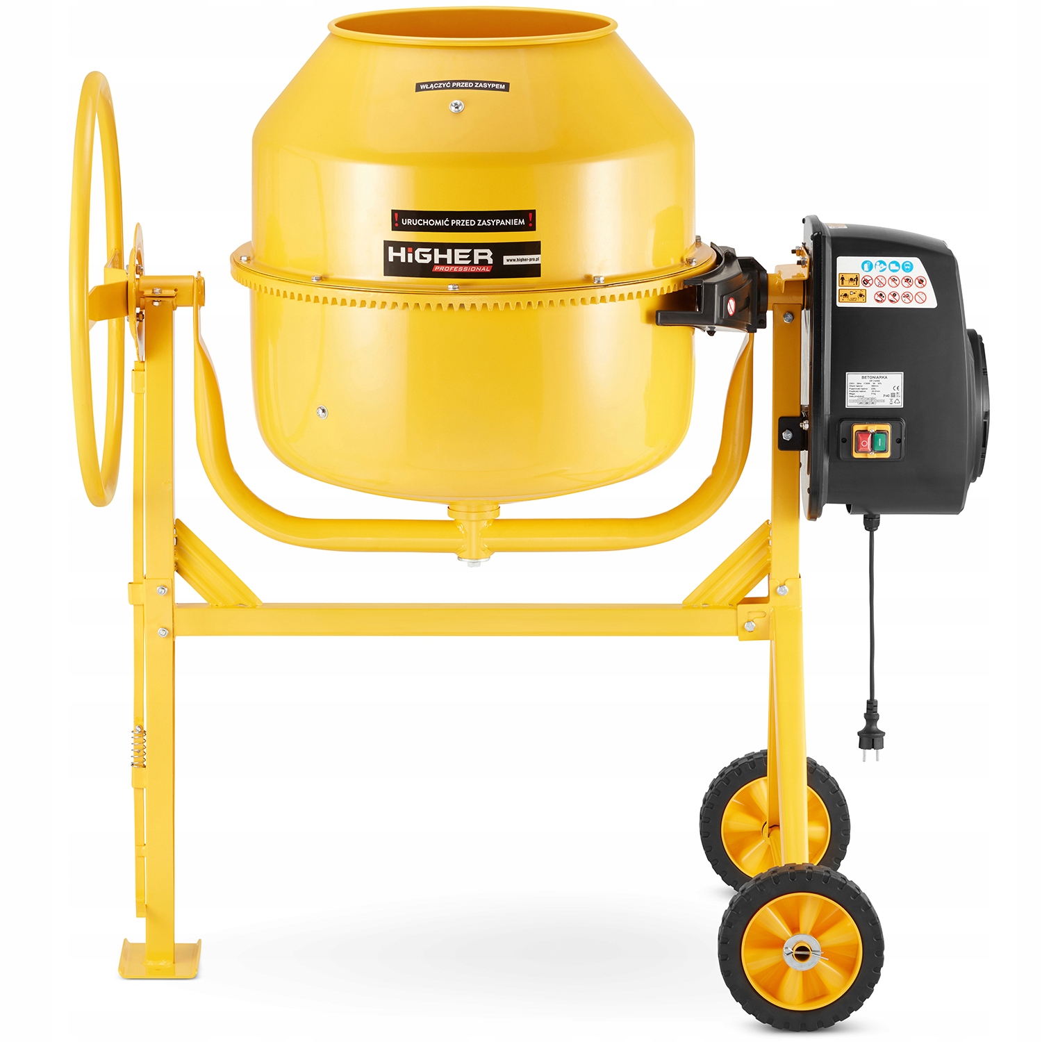 Betoniarka budowlana HIGHER mieszarka 200L 1500W 230V żeliwny wieniec — 5