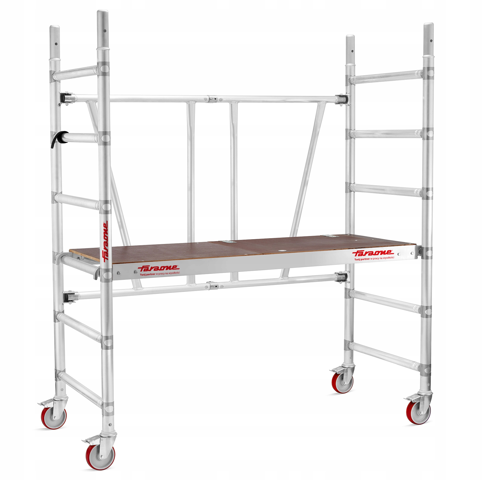 Rusztowanie aluminiowe jezdne składane FARAONE COMPACT XS 160 x 75 cm pakiet A - 2,60 m