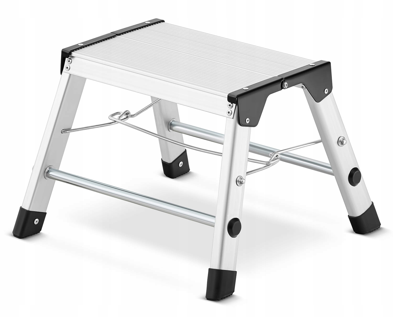 Drabina aluminiowa 2x2 domowa stołek taboret schodki podnóżek HIGHER ML-401 — 2
