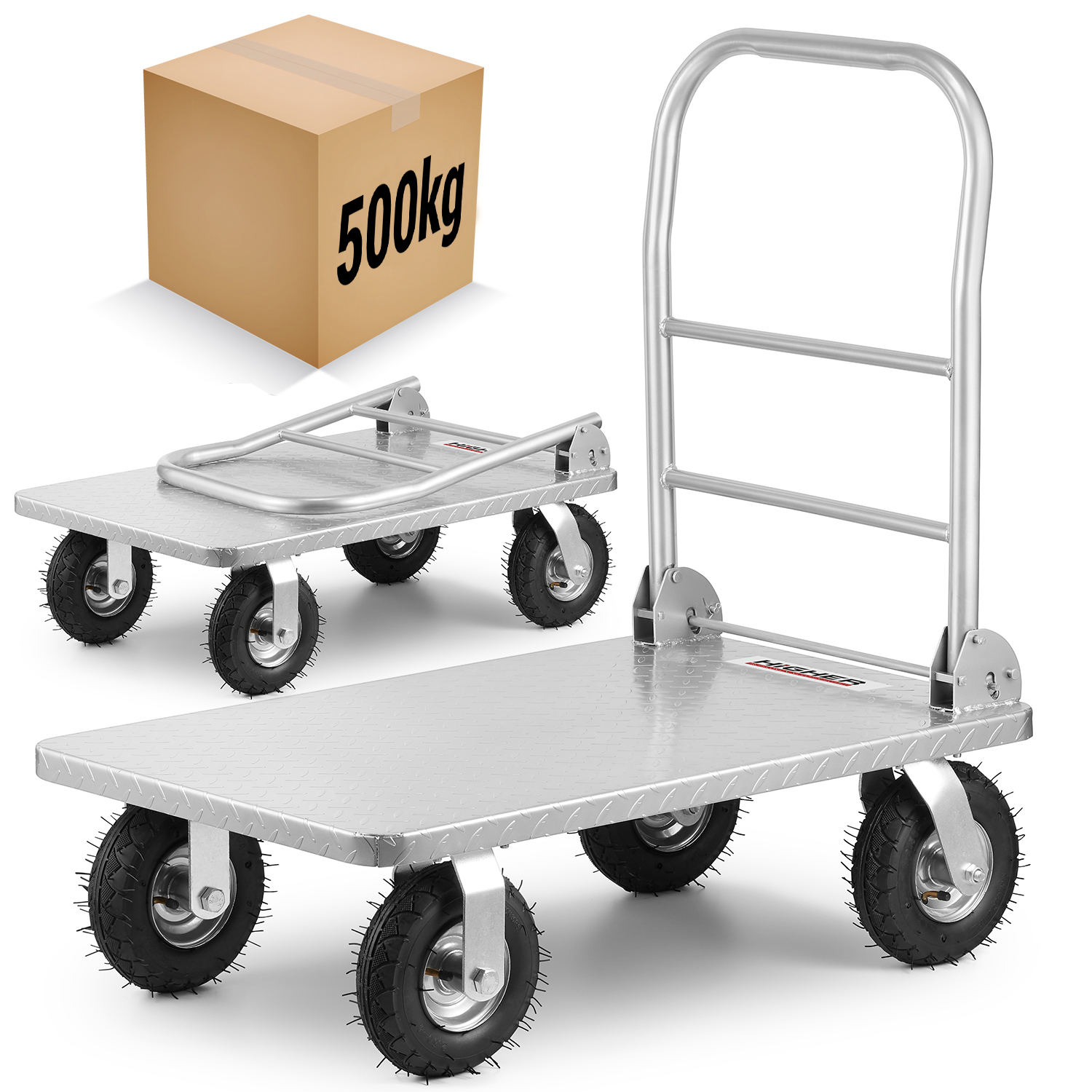 Wózek platformowy transportowy magazynowy Monster 500 kg by HIGHER