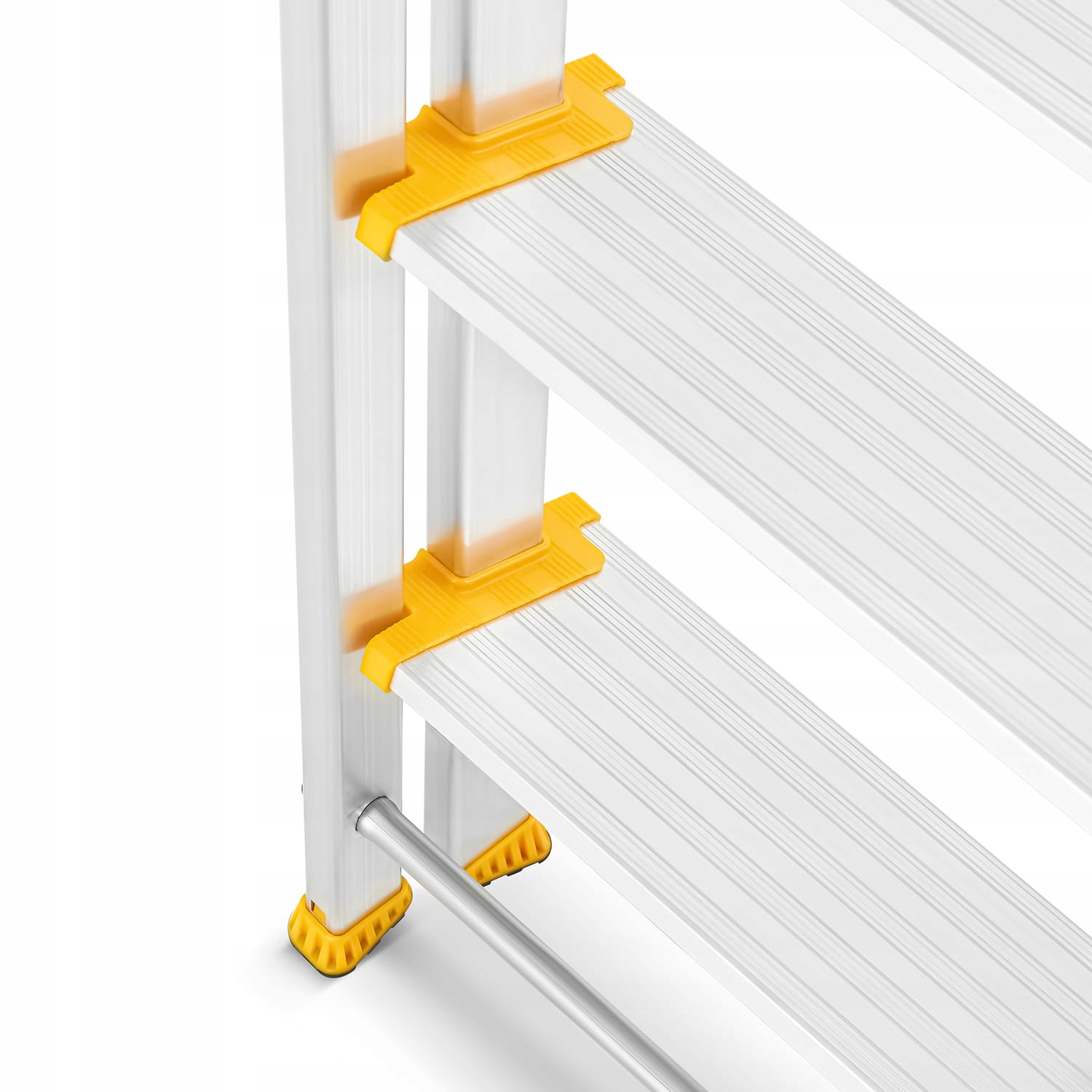 Drabina aluminiowa jednostronna 4 stopniowa DRABEST MAX szerokie stopnie — 8