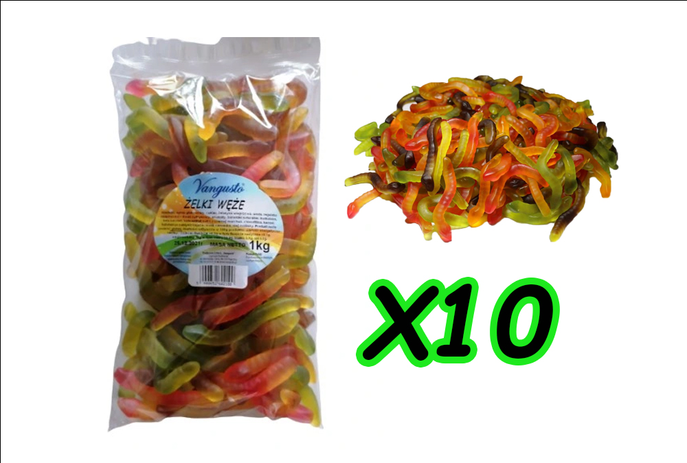 Żelki Vangusto 10x1kg Węże