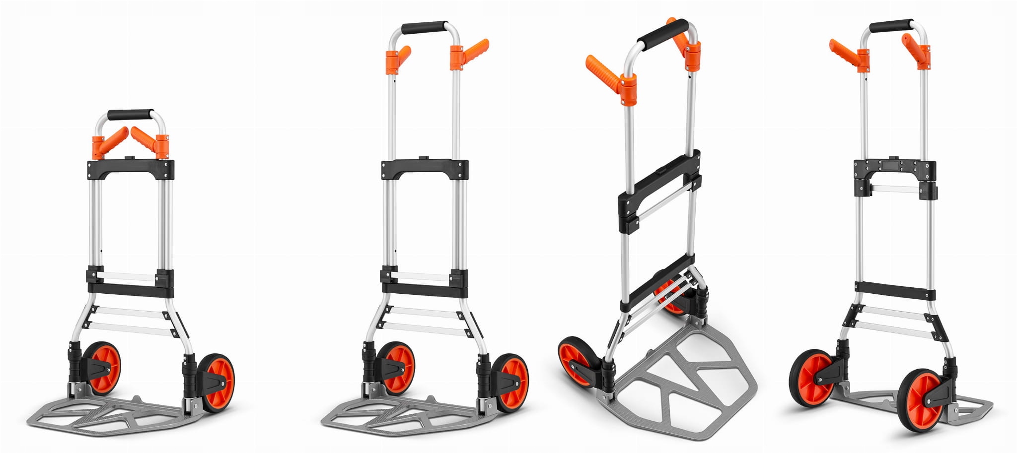 Wózek ręczny transportowy aluminiowy młynarka HIGHER składana płaska 120 kg — 12