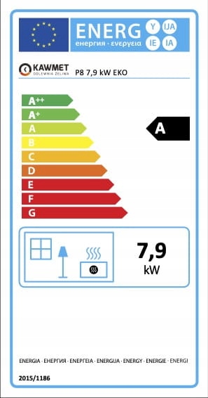 Piec piecyk kominek żeliwny wolnostojący nowoczesny koza KAWMET P8 ECO 7,9 — 2
