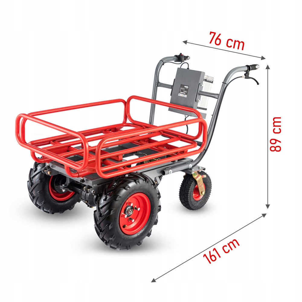 Taczka elektryczna budowlana koleba ogrodowa BAUMR-AG 2w1 120 L 300 kg 40 V — 6