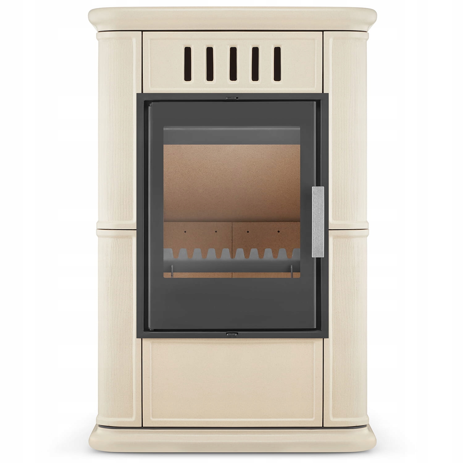 Piec kominek kaflowy piecyk koza wkład kominkowy OLBIA Cappuccino 6,3 kW — 2