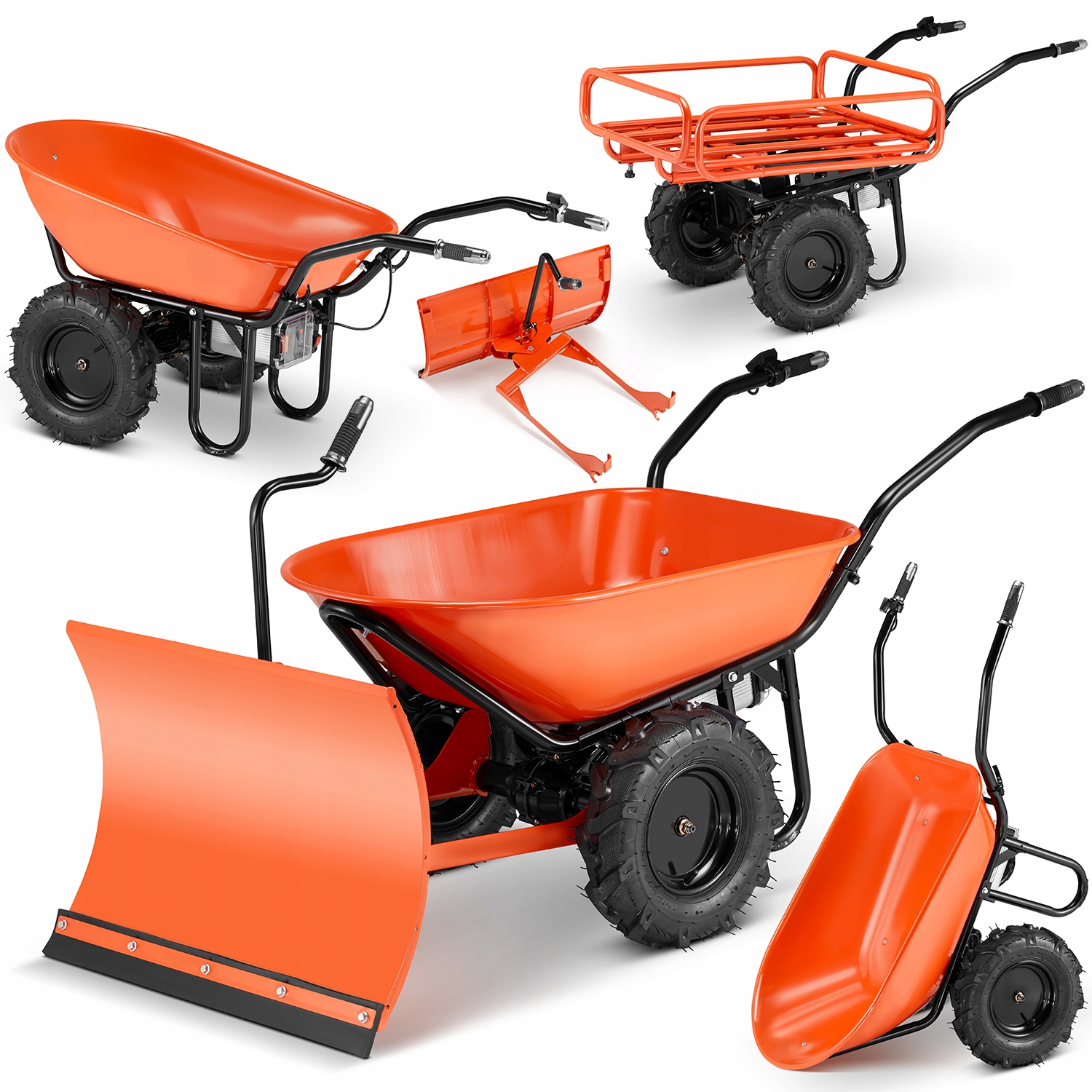 Taczka elektryczna budowlana koleba ogrodowa BAUMR-AG 3w1 120L 260kg 40V