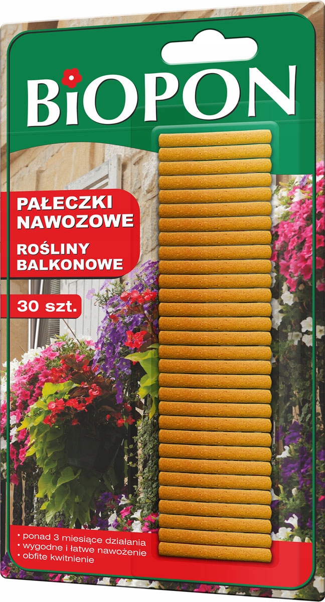 BIOPON Pałeczki do roślin balkonowych 30 szt.