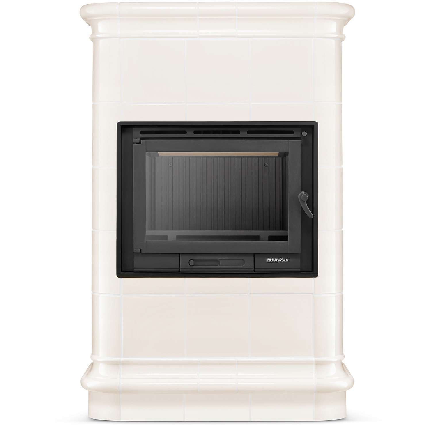 Piec kominek piecyk koza kaflowy ceramiczny obudowa kominkowa ROMA Cream — 2