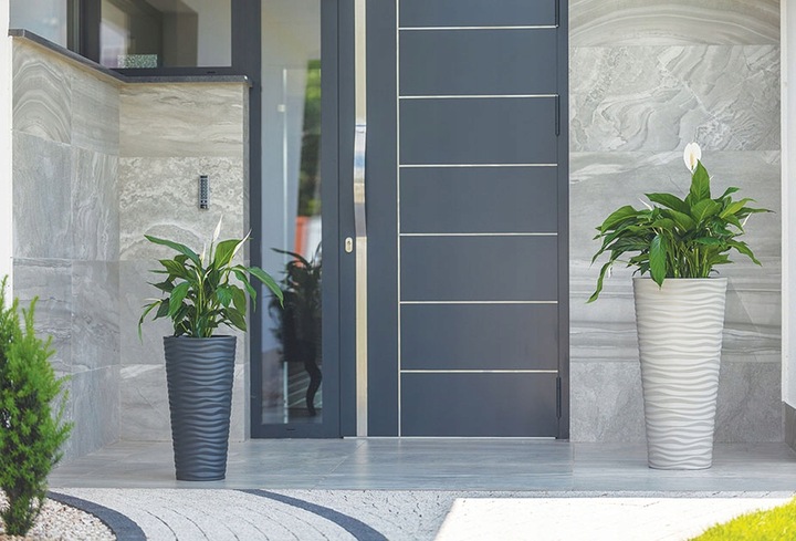 Doniczka okrągła Sahara Dunes Slim 30 | Czarny — 3
