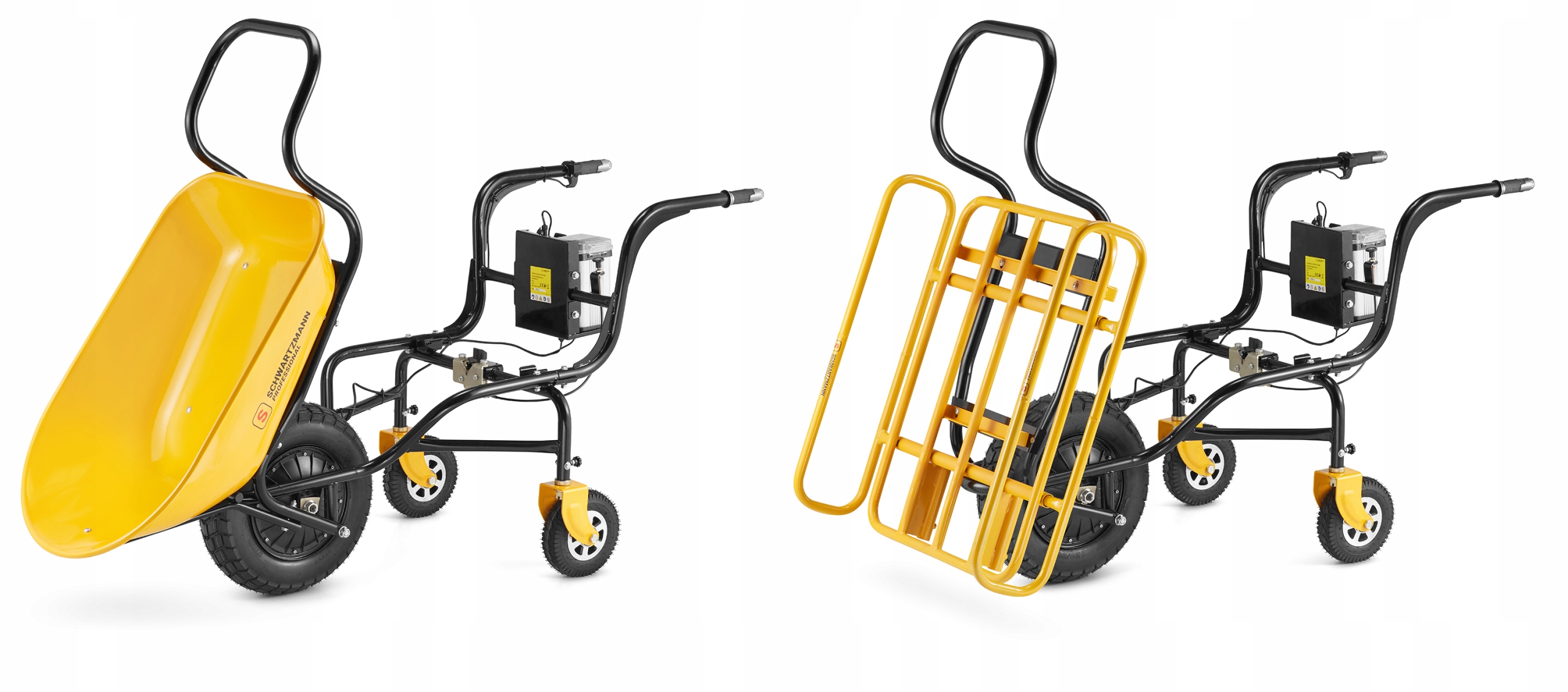 Taczka elektryczna na akumulator z napędem wozidło elektryczne 350W 150kg — 3