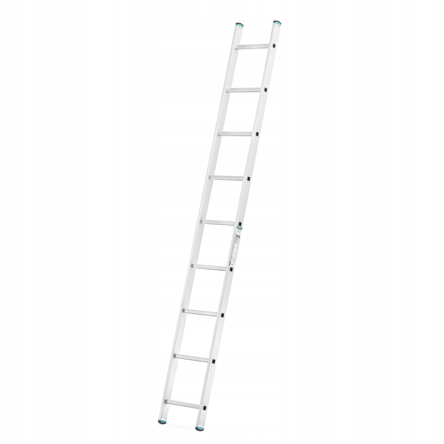 Drabina aluminiowa przystawna ALOSS mocna TUV 1x9 - 2,56m — 3