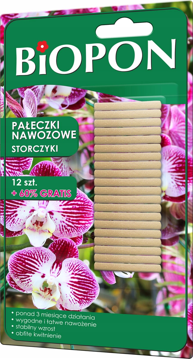 BIOPON Pałeczki nawozowe do storczyków 10 szt.