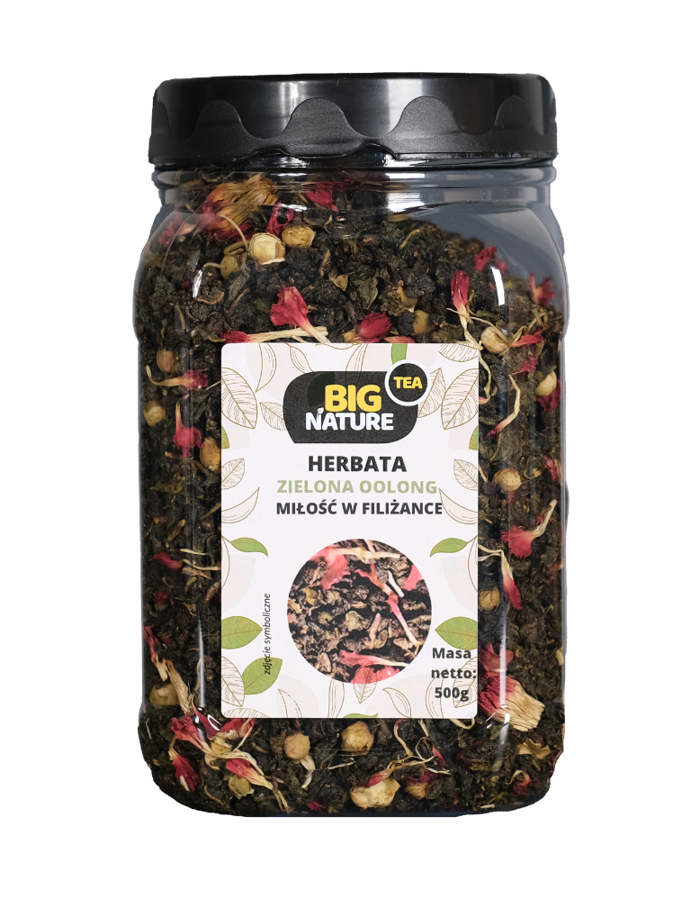 HERBATA ZIELONA OOLONG MIŁOŚĆ W FILIŻANCE  500G