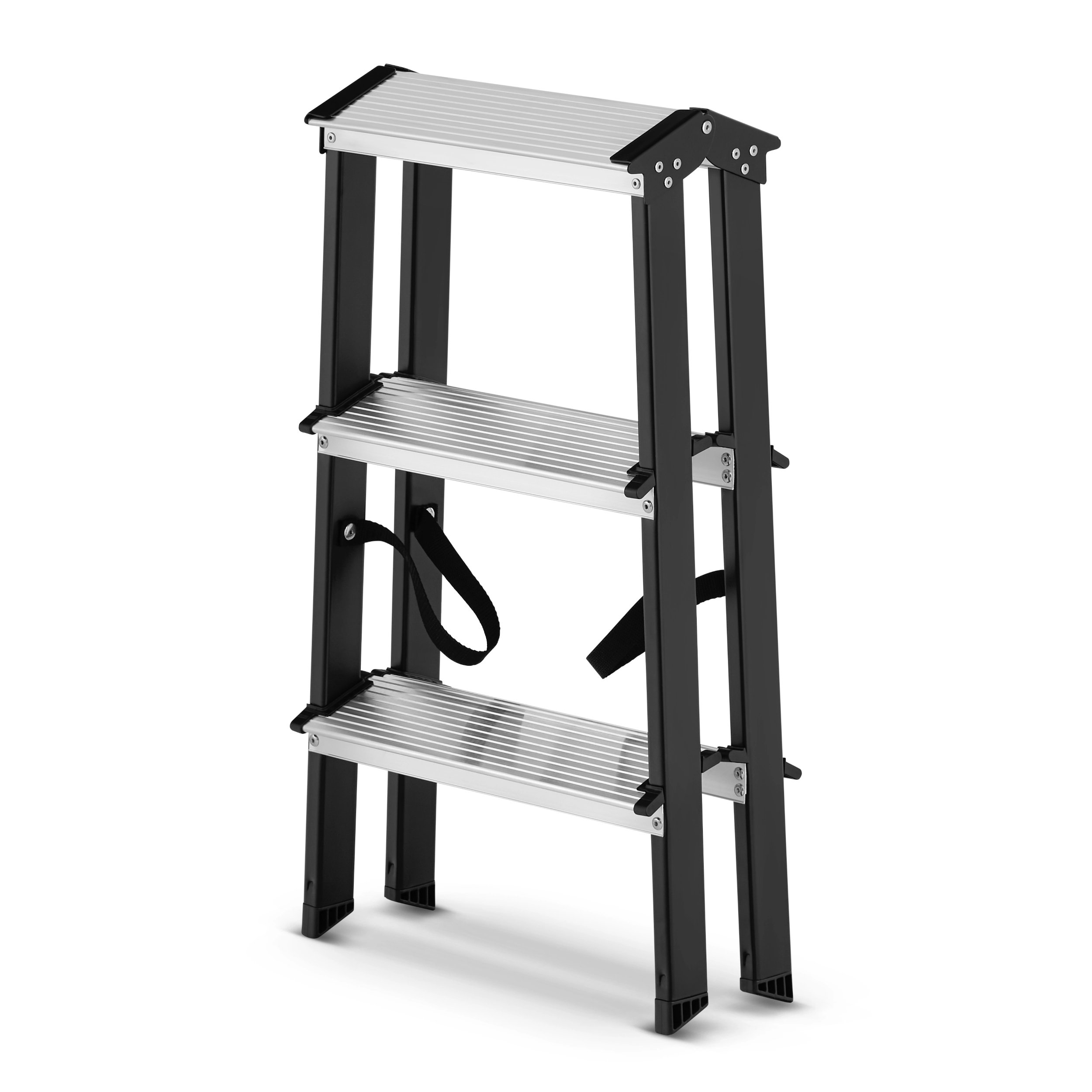Drabina domowa stalowa dwustronna składana HIGHER 2x3 stopnie 150kg — 4