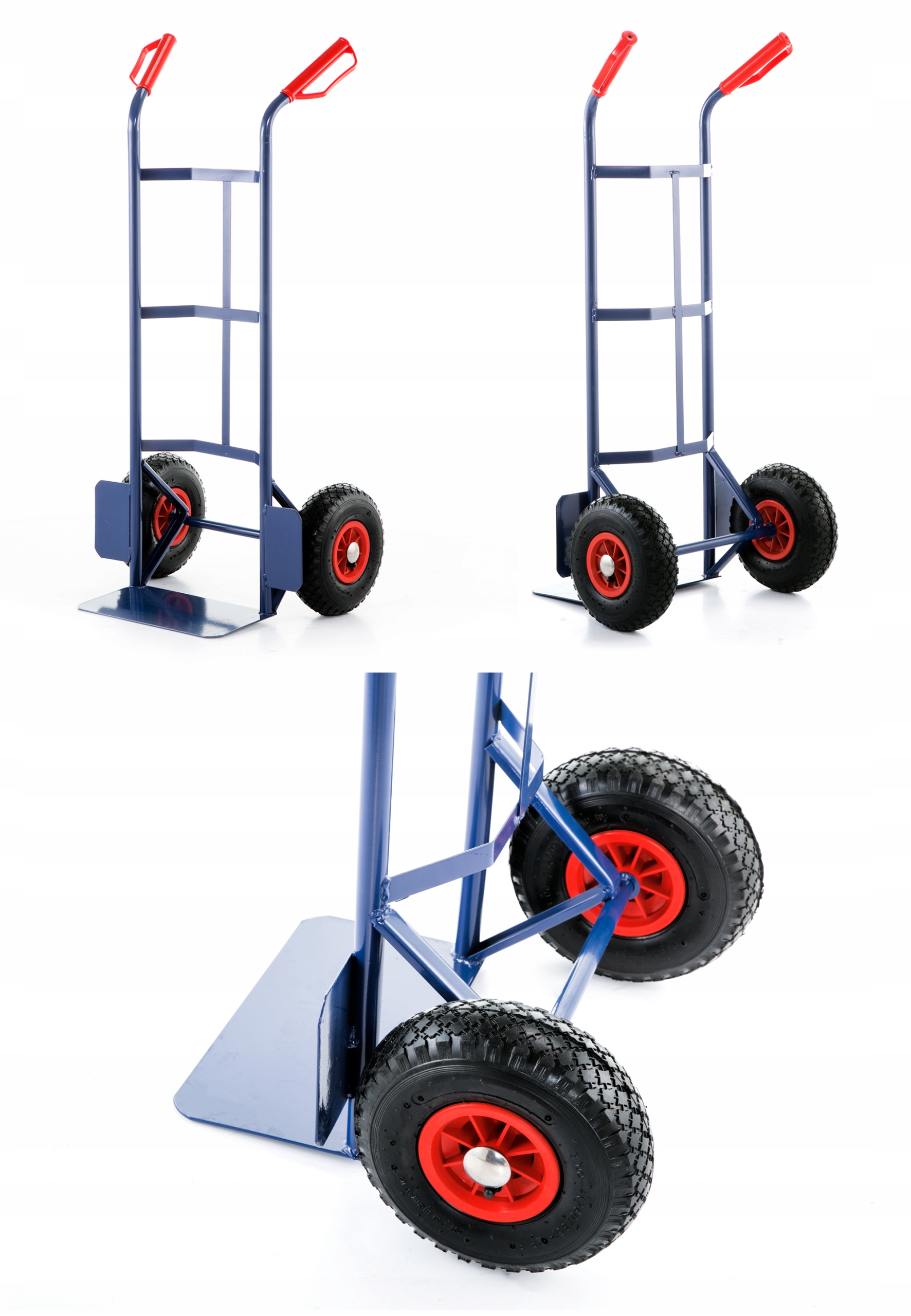 Wózek magazynowy MOCNY transportowy młynarka 200kg kurierski koła pompowane — 9