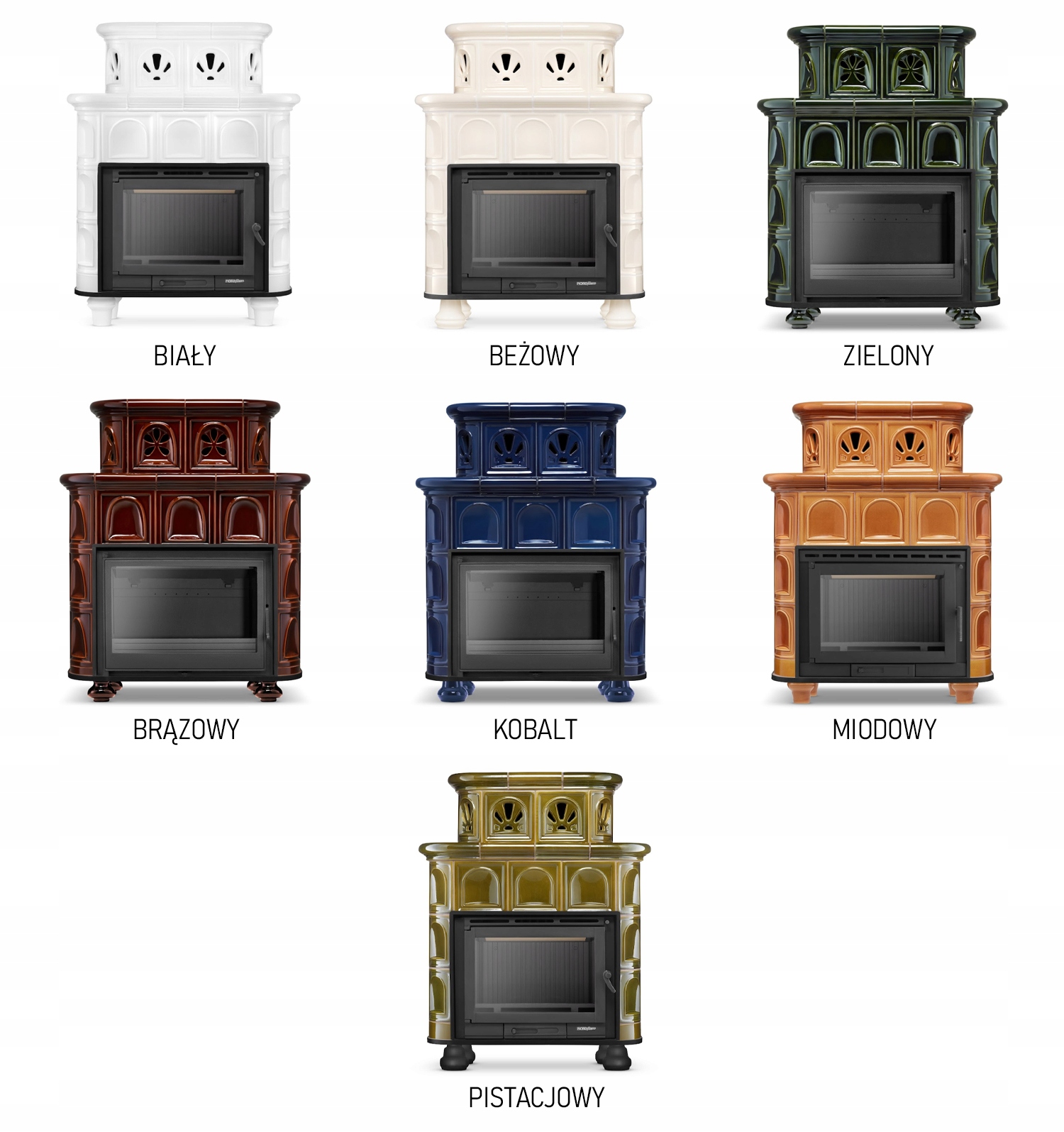 Piec kominek piecyk koza kaflowy ceramiczny obudowa kominkowa SALZBURG honey — 6