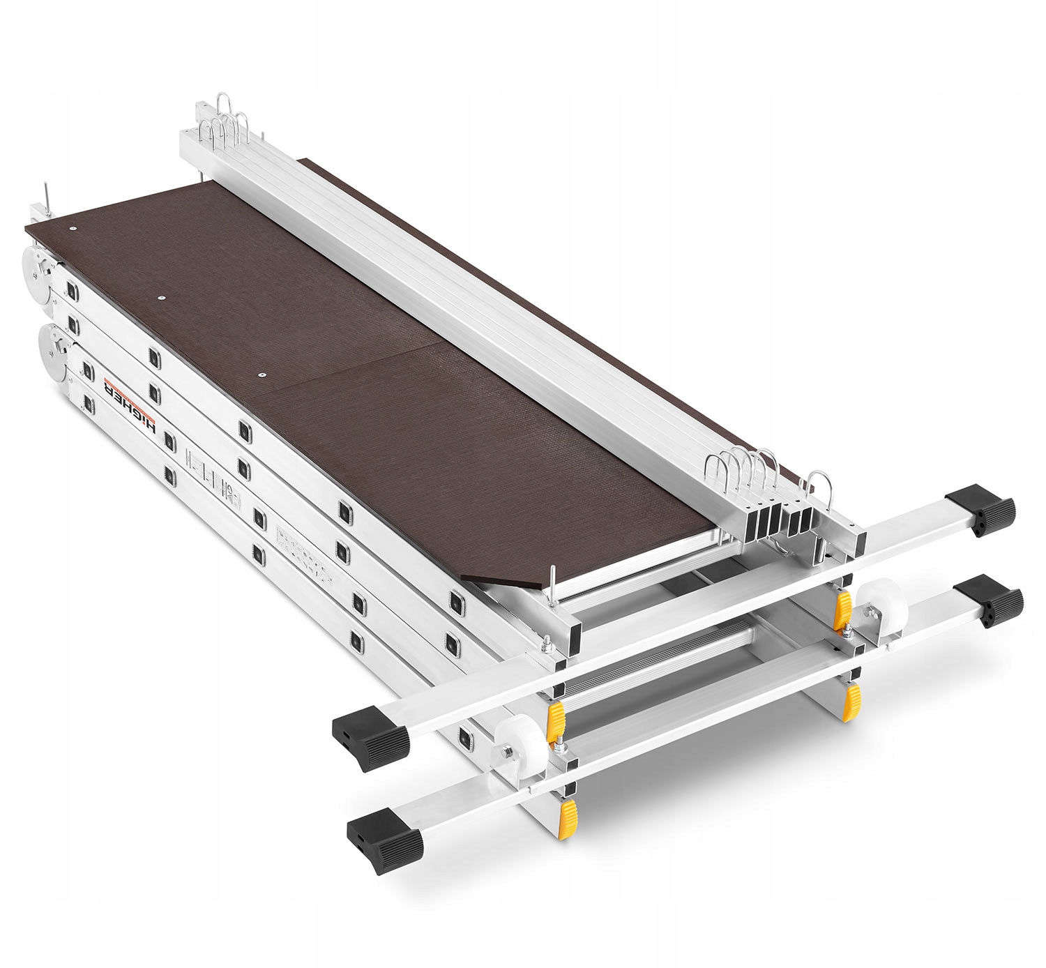 Rusztowanie aluminiowe drabinowe przegubowe jezdne HIGHER DR 2x5 4,0m 150kg — 14