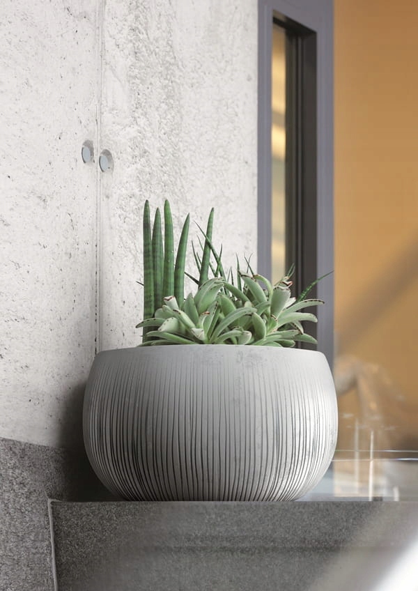 Doniczka kula Beton Bowl DKB150 z wkładem | Beton — 2