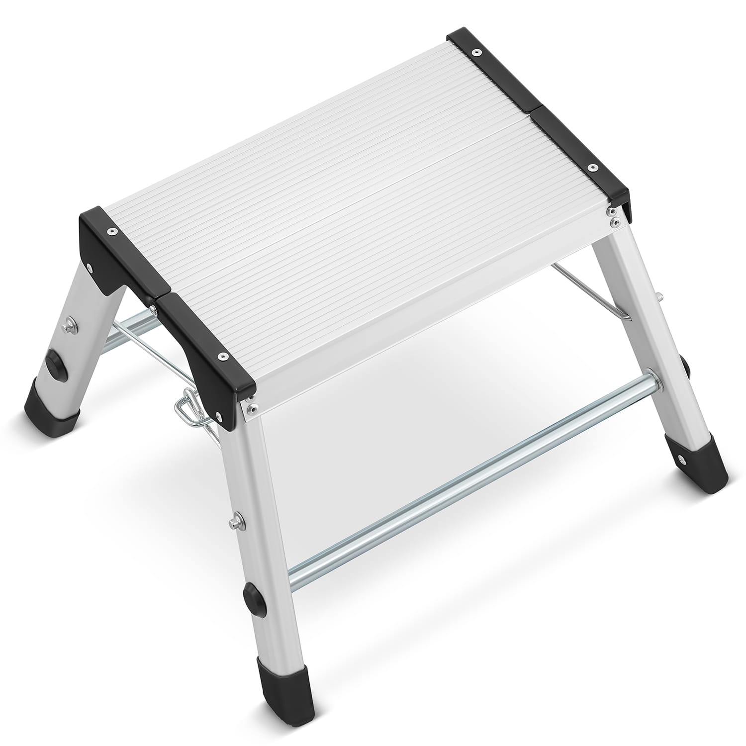 Drabina aluminiowa 2x2 domowa stołek taboret schodki podnóżek HIGHER ML-401 — 4