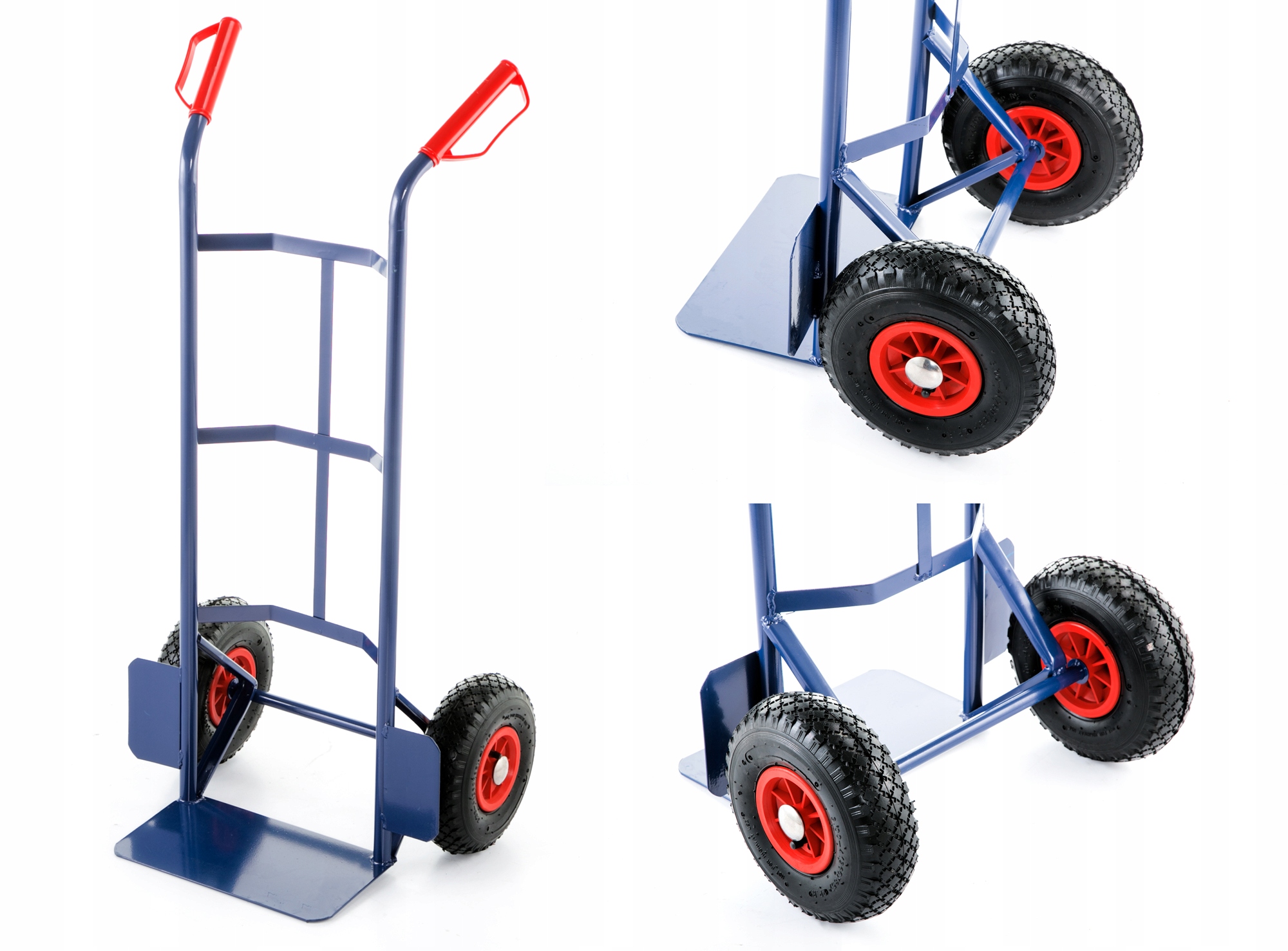 Wózek magazynowy MOCNY transportowy młynarka 200kg kurierski koła pompowane — 5