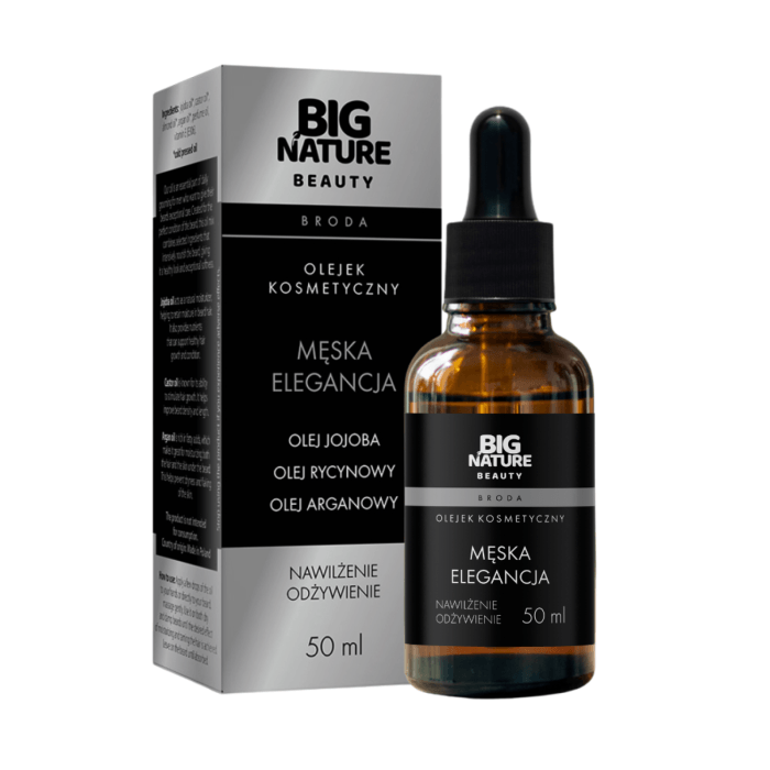 Olejek do brody odżywka pielęgnacja (olej jojoba, rycynowy, arganowy) 50ml - BIG NATURE BEAUTY — 2