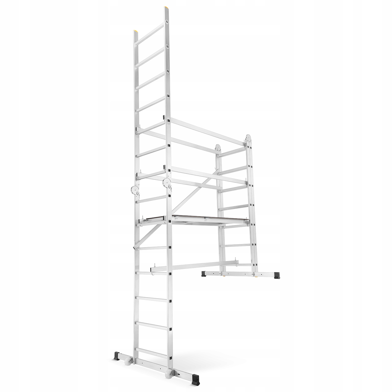 Rusztowanie aluminiowe drabinowe przegubowe jezdne HIGHER DR 2x7 4,0m 150kg — 14