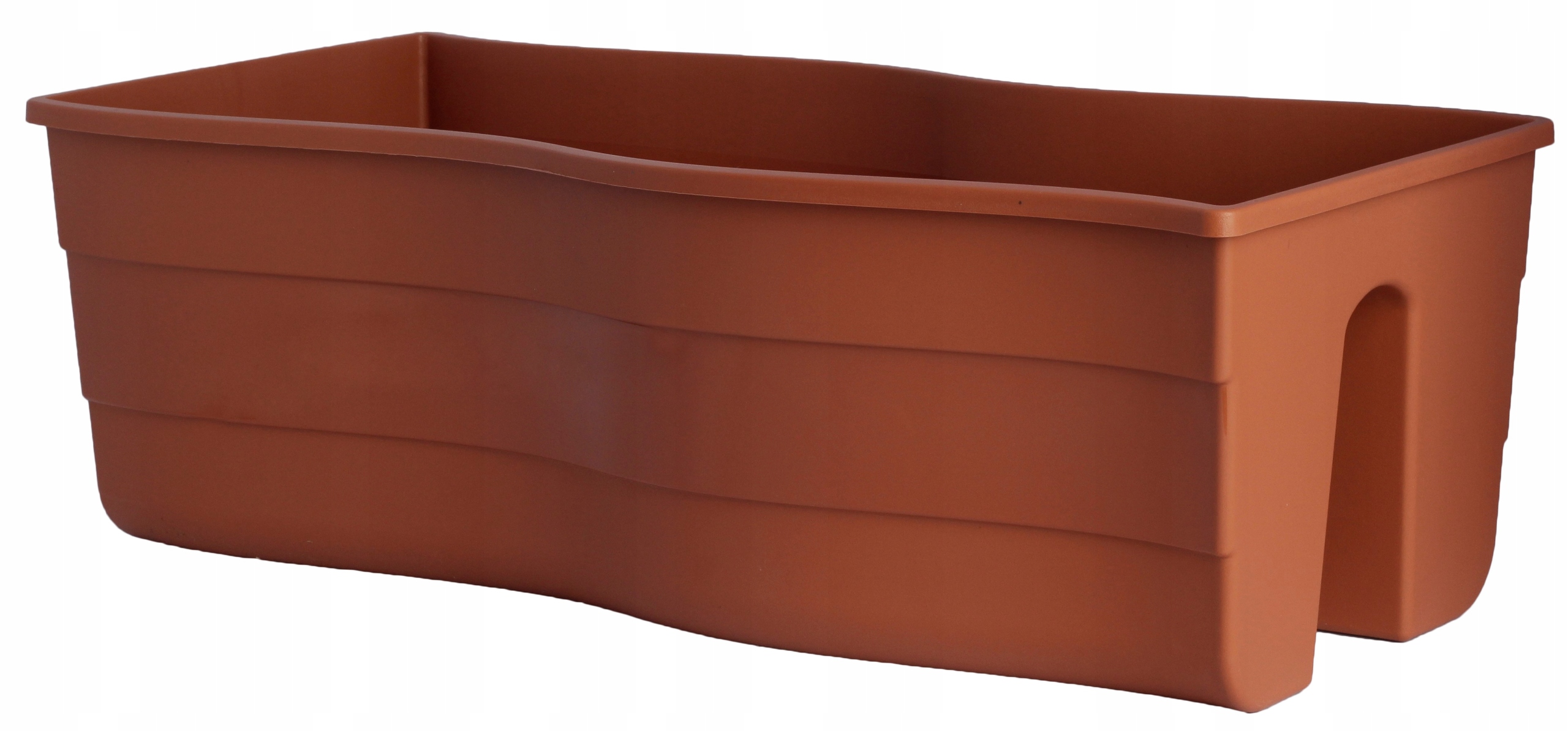 Doniczka na balustradę Wave 60 | Terakota