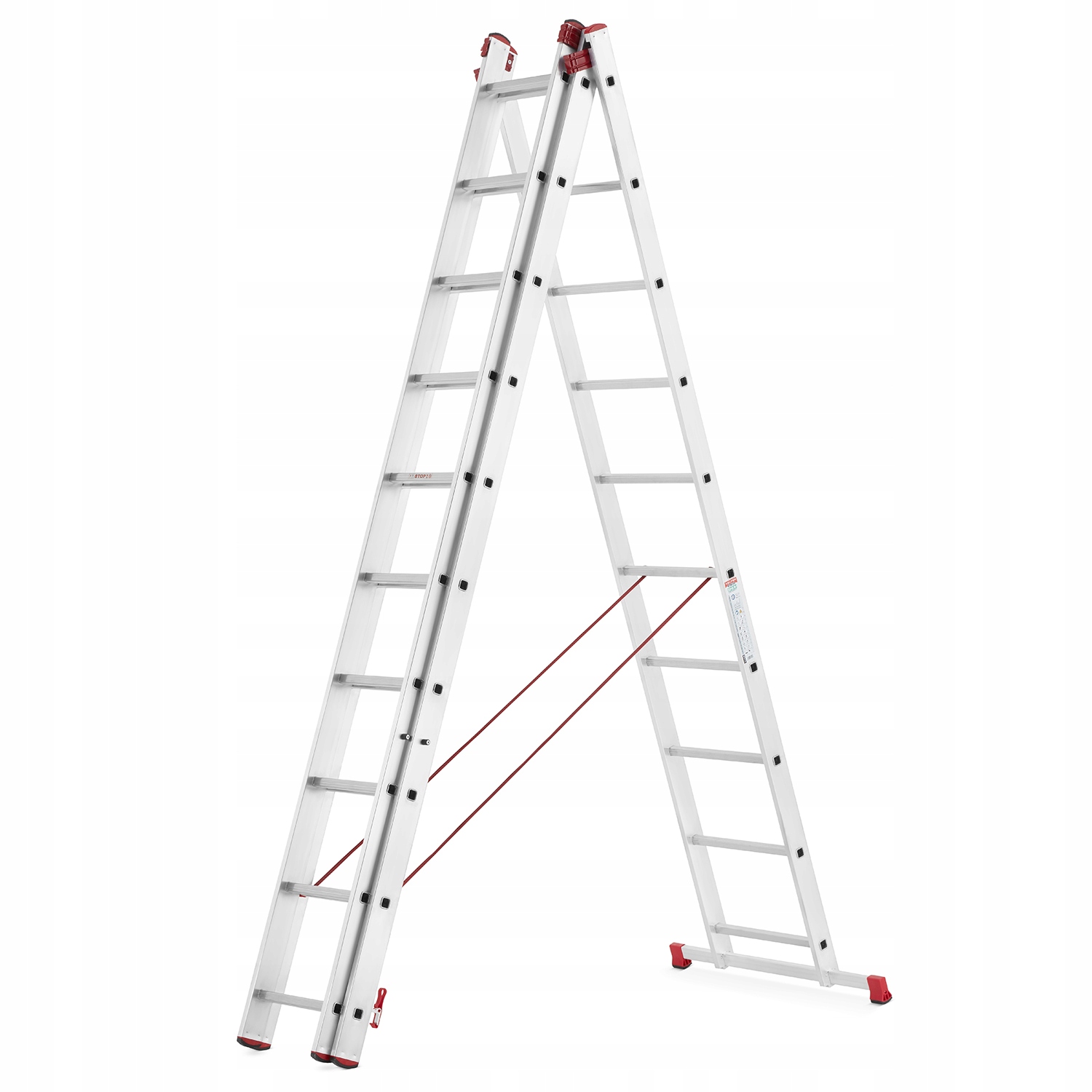 Drabina aluminiowa wielofunkcyjna 3x10 uniwersalna MOCNA PRO 150kg — 4