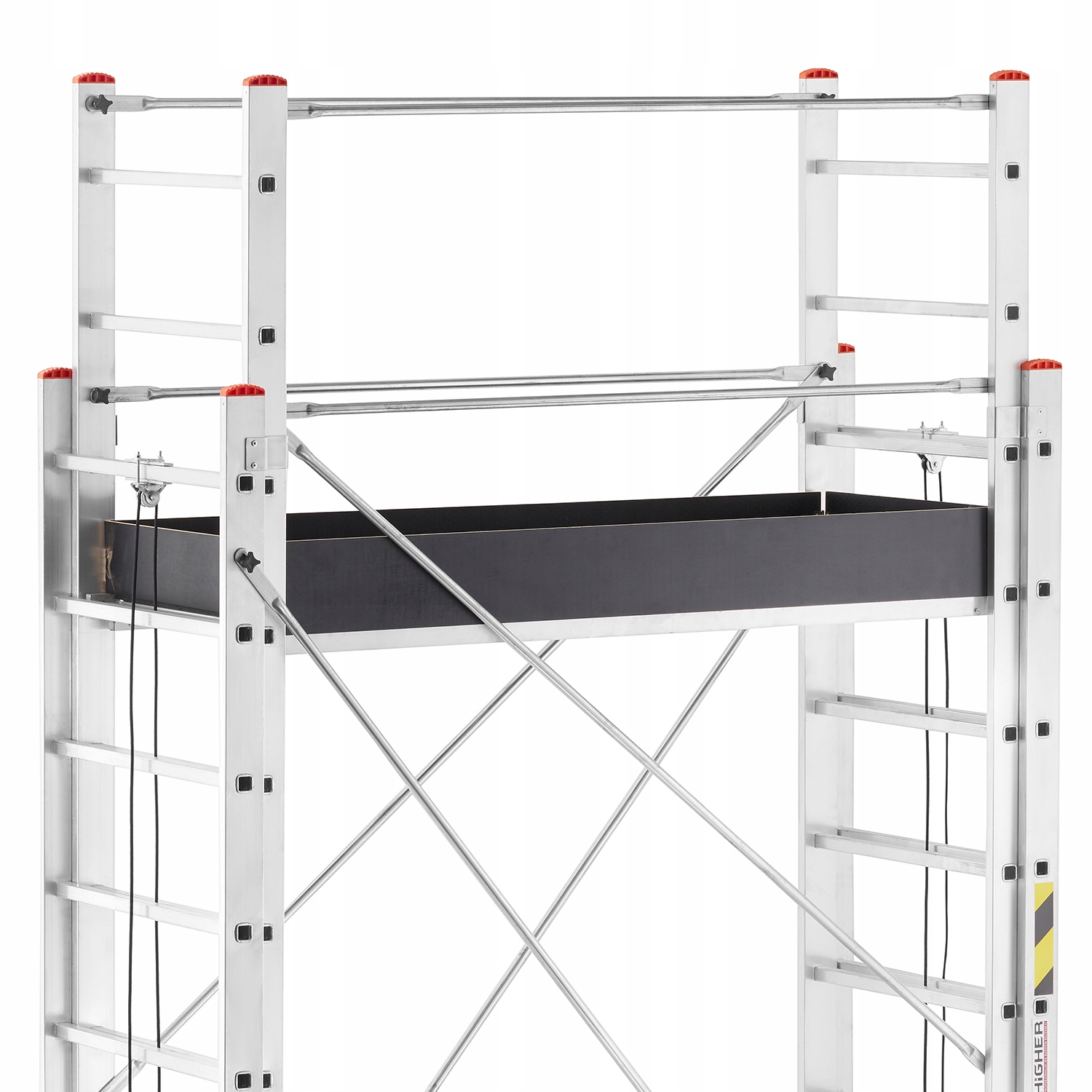 Rusztowanie aluminiowe jezdne wysuwane z linką składane HIGHER 2x13 7,3m — 11