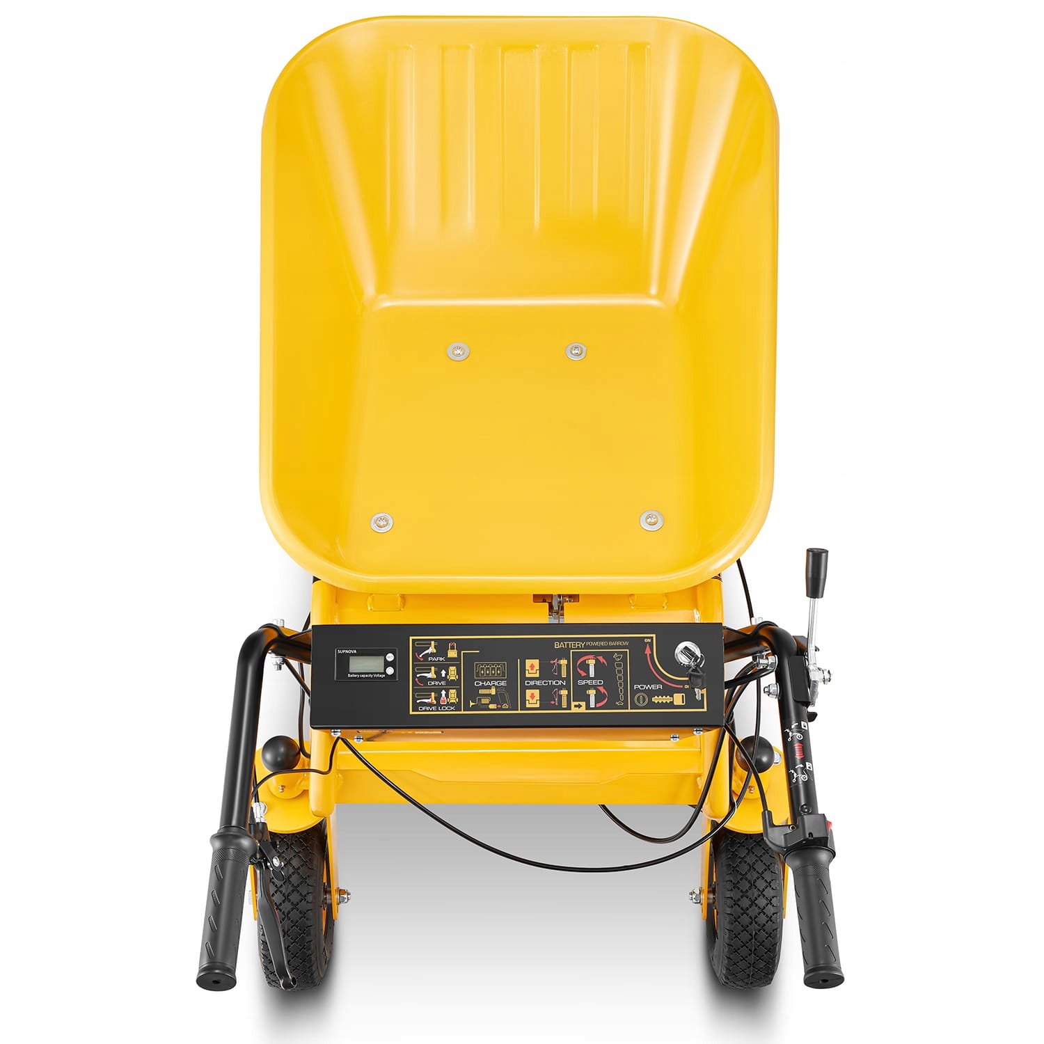 Taczka ogrodowa elektryczna budowlana wozidło HIGHER 500W 150kg 120L 48V — 4