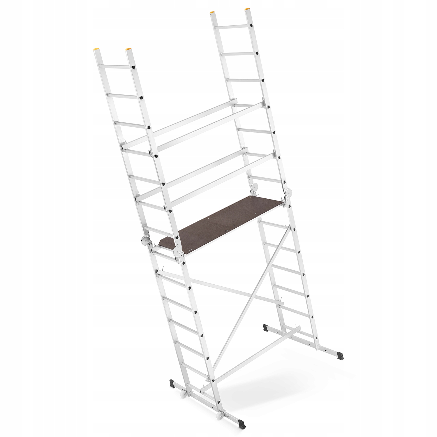 Rusztowanie aluminiowe drabinowe przegubowe jezdne HIGHER DR 2x7 4,0m 150kg — 9