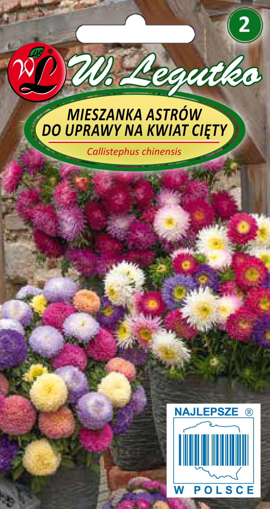 Nasiona Aster chiński na kwiat cięty mieszanka, 1g