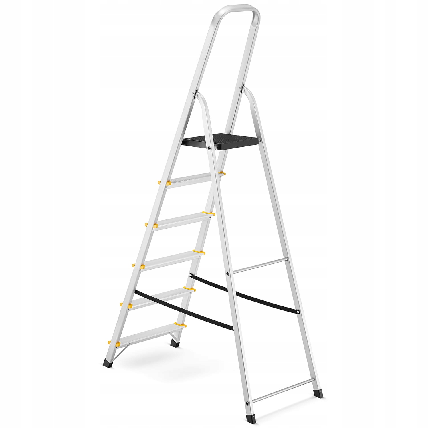 Drabina aluminiowa domowa jednostronna profesjonalna HIGHER 6 stopni 150kg — 5