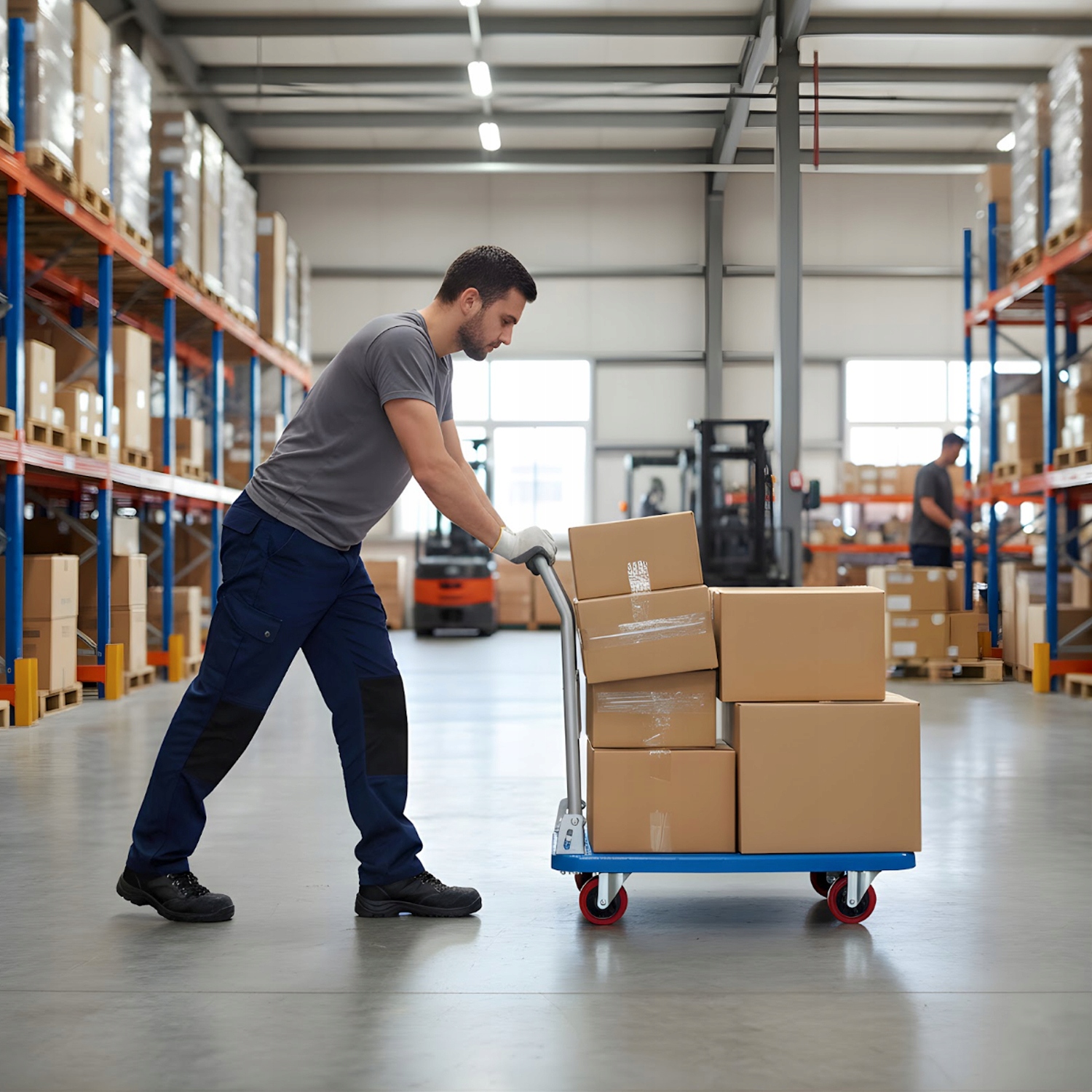 Wózek platformowy towarowy składany transportowy magazynowy HIGHER 300kg — 15