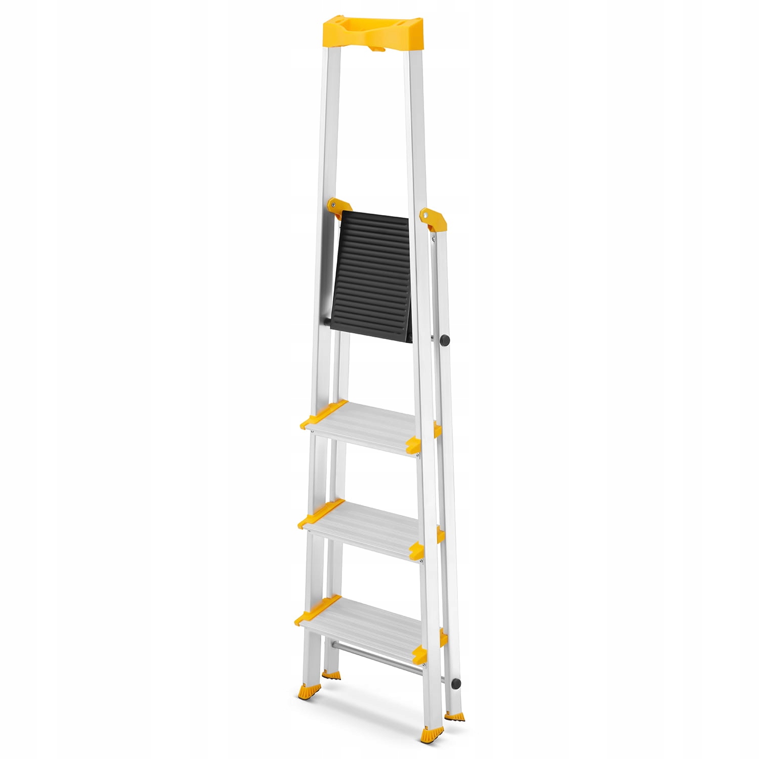 Drabina aluminiowa jednostronna 4 stopniowa DRABEST MAX szerokie stopnie — 4