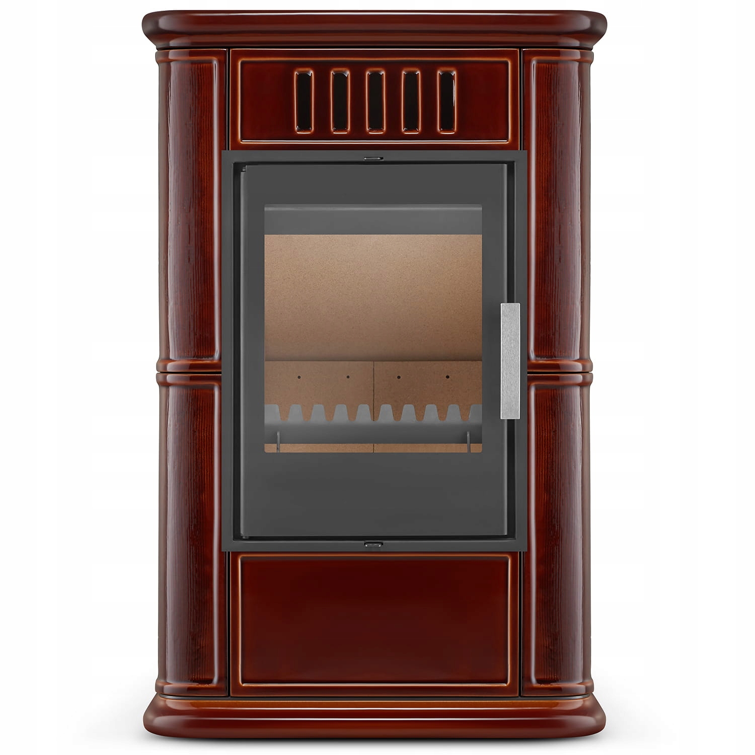 Piec kominek kaflowy piecyk koza wkład kominkowy OLBIA Brown 6,3 kW CDP — 3