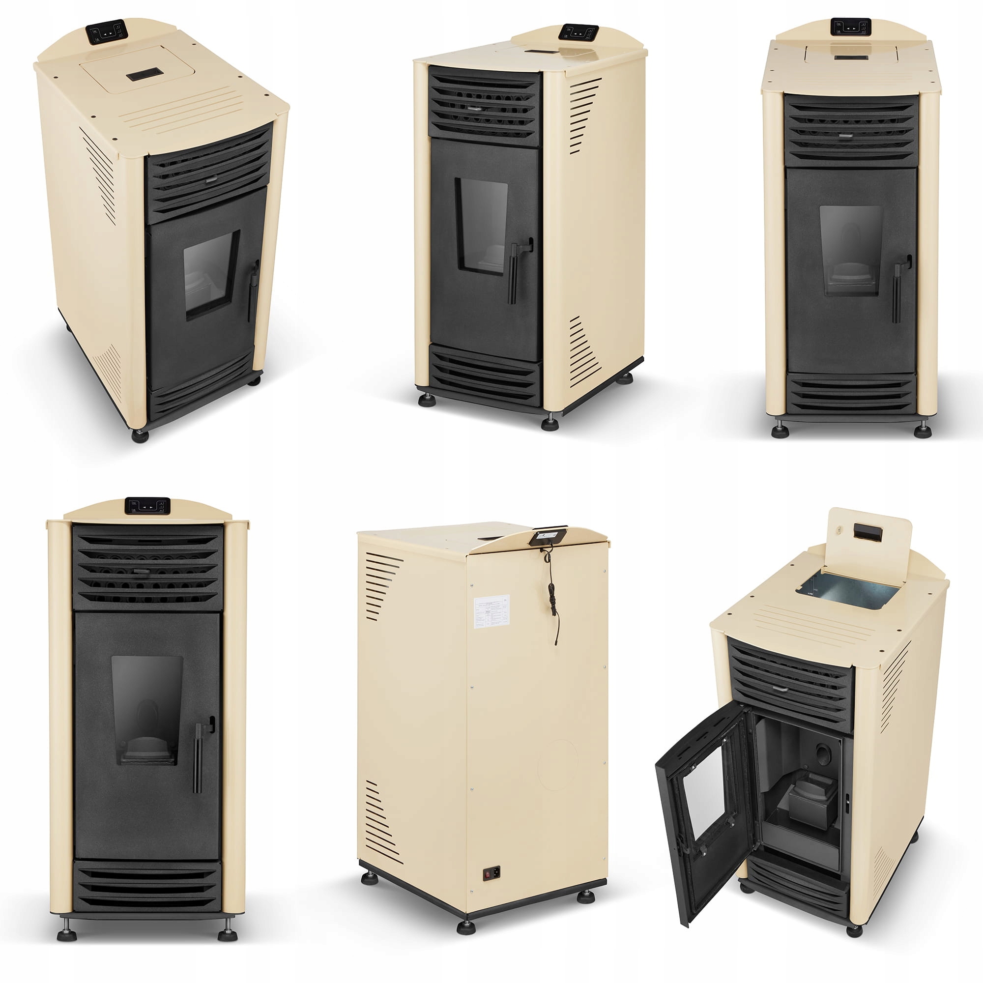 Piec kominek koza powietrzny ekologiczny na pellet Eko Design HELENA 8kW — 8