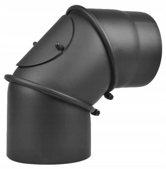 Zestaw przyłączeniowy do pieca kominka fi 120 mm rury kolano rozeta — 2