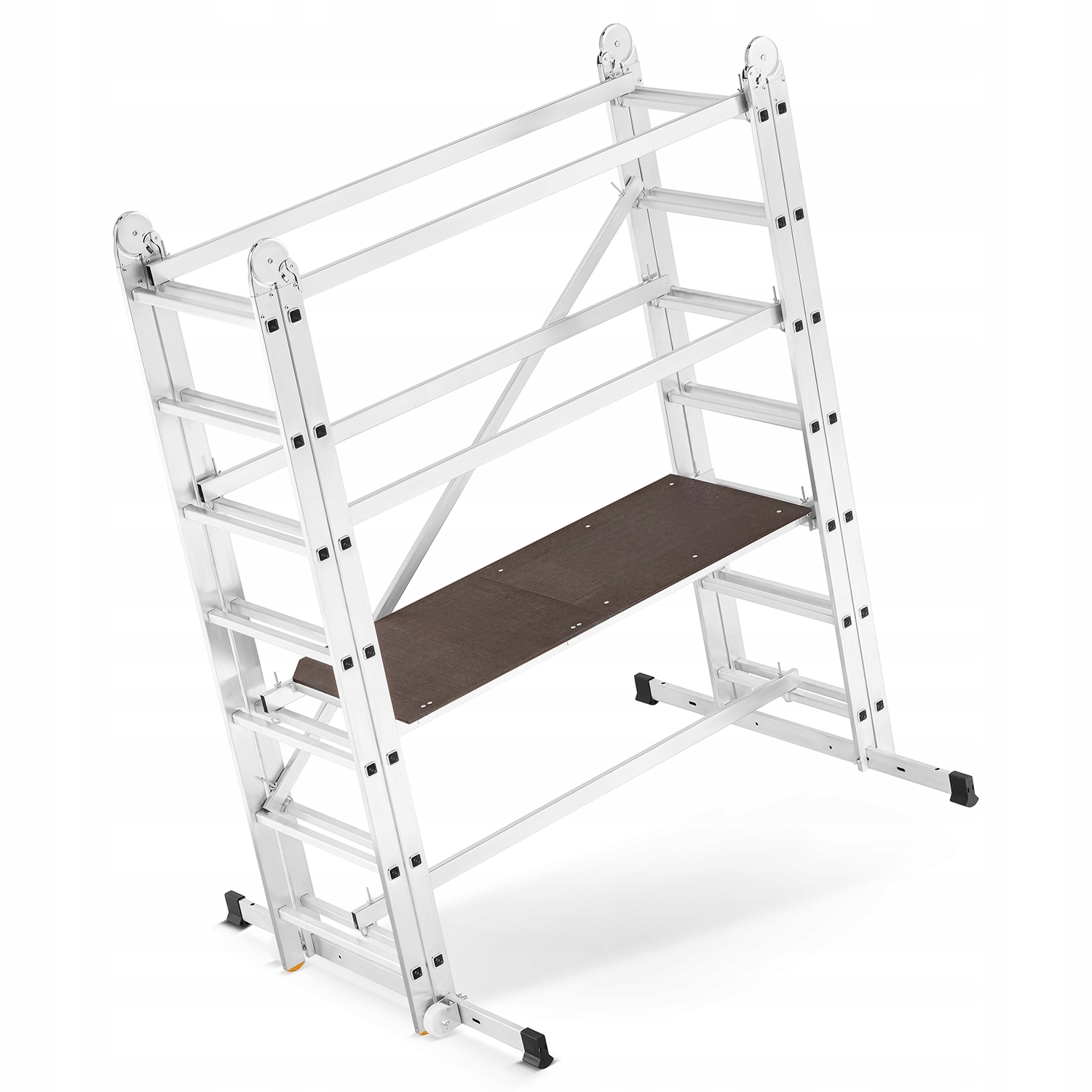 Rusztowanie aluminiowe drabinowe przegubowe jezdne HIGHER DR 2x7 4,0m 150kg — 3